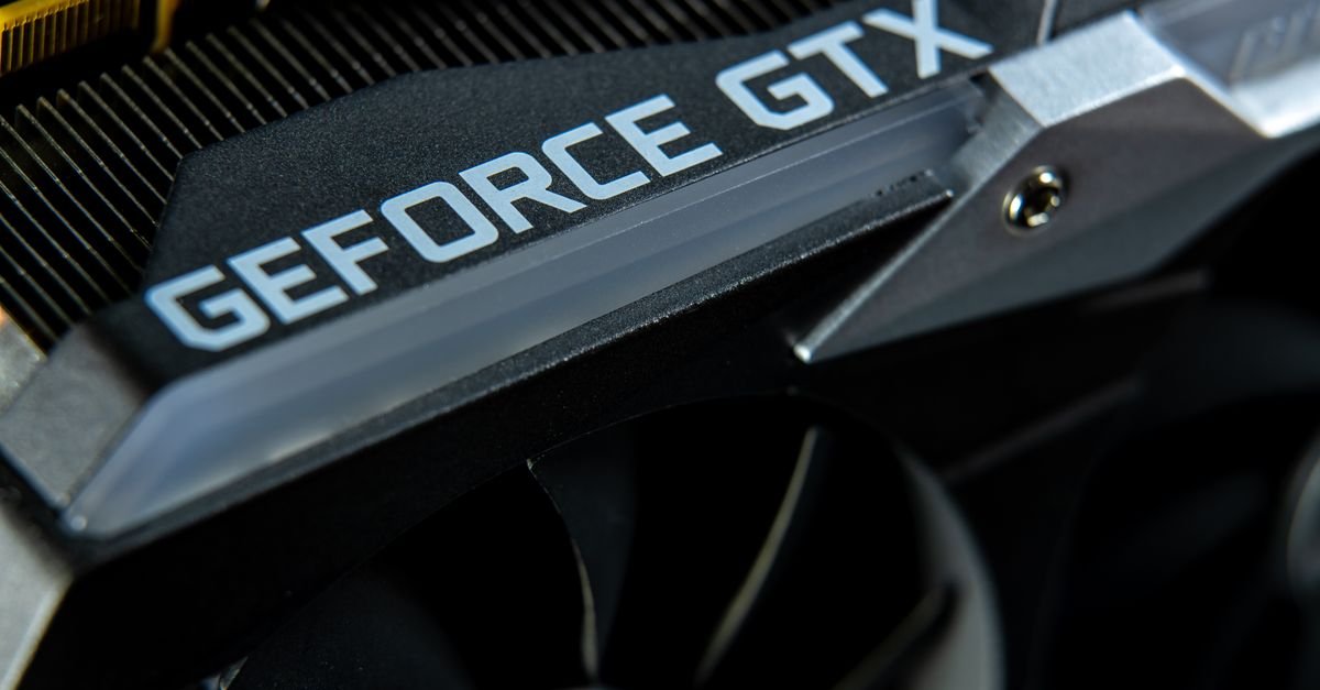 Graphics card inside a PC tower after updating display drivers