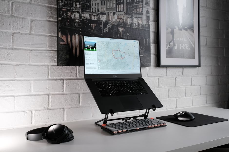 Laptop on a cooling pad