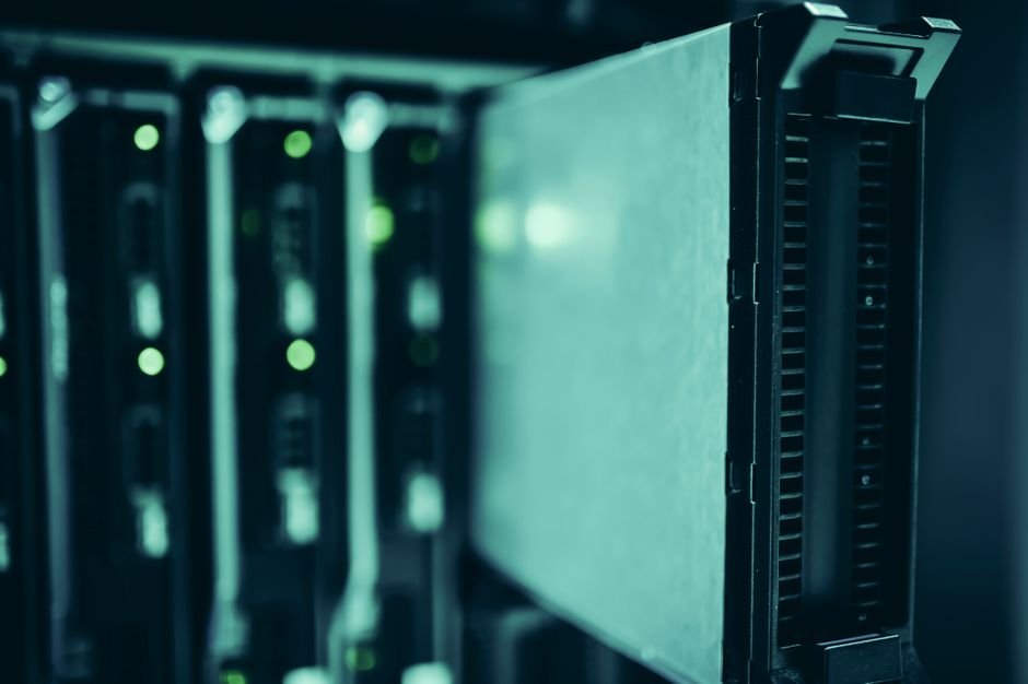 Server room with racks used for KMS activation hosts