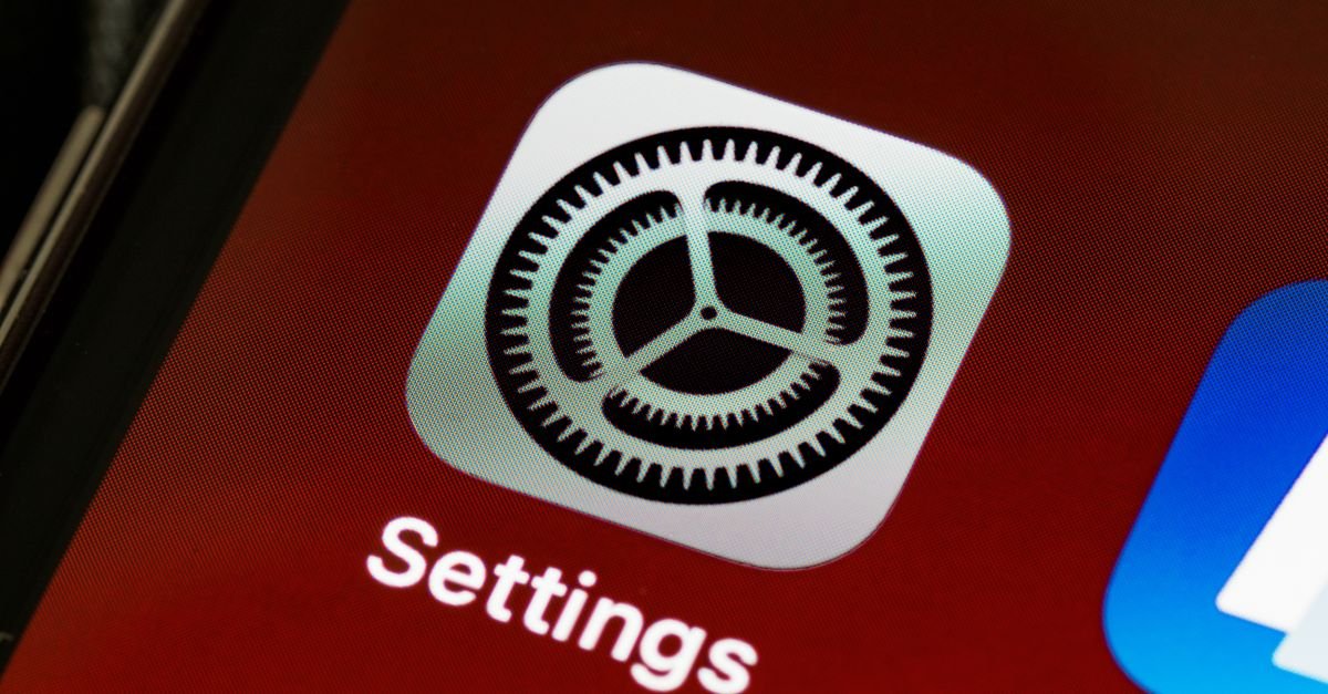 Mobile app settings menu interface on modern smartphone